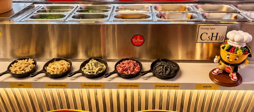 Mostrador de pastas frescas de Bellino